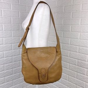 VINTAGE MORRIS MOSKOWITZ GENUINE LEATHER MESSENGER SADDLE BAG MADE IN ITALY